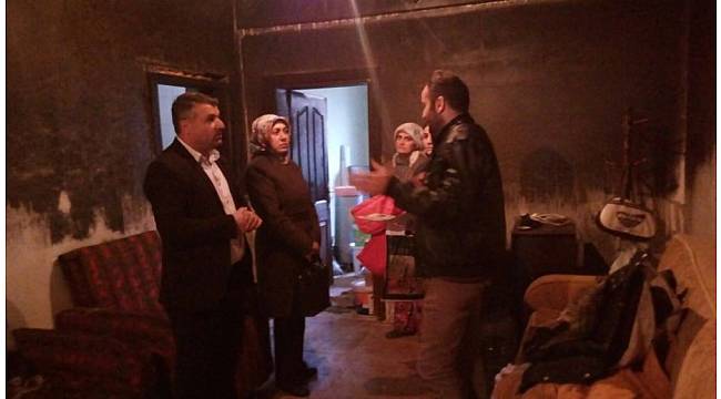AK Parti'den yangın mağduru aileye ziyaret