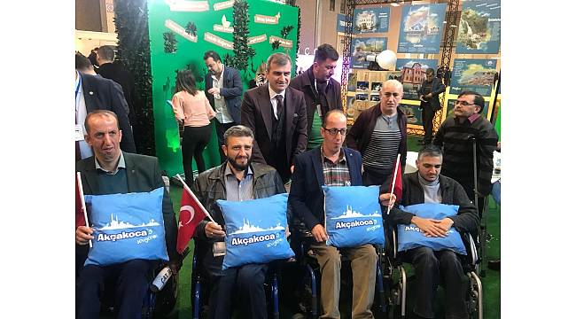 Akçakoca standına engellilerden büyük ilgi