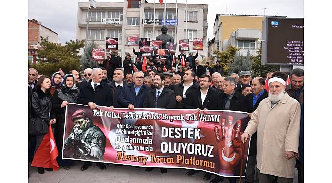 Aksaray'dan Zeytin Dalı Harekatı'na destek