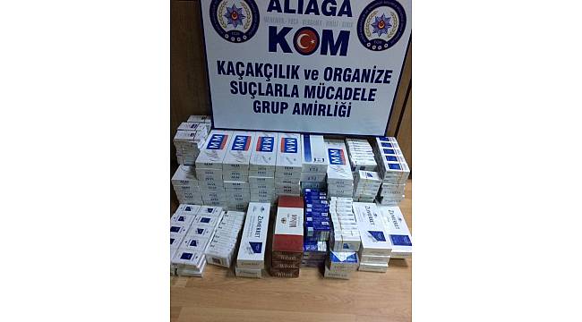 Aliağa'da kaçak sigara ele geçirildi