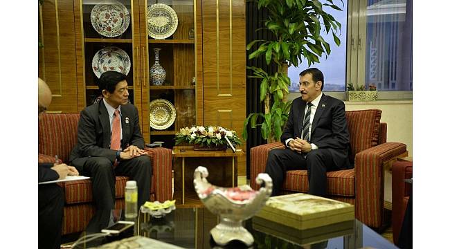 Bakan Tüfenkci, Japonya Ankara Büyükelçisi Miyajima'yı kabul etti