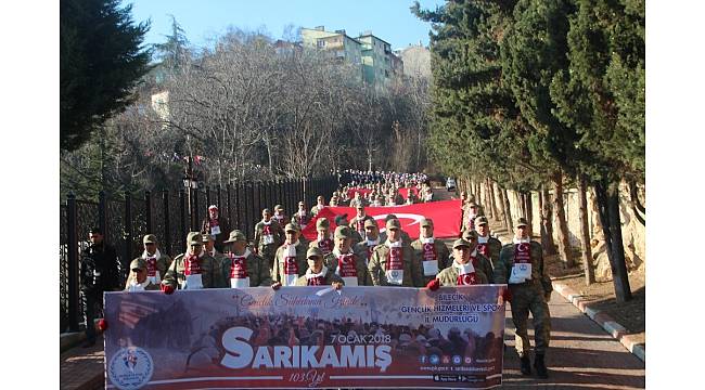 Bilecik'te binlerce kişi Sarıkamış şehitleri için yürüdü