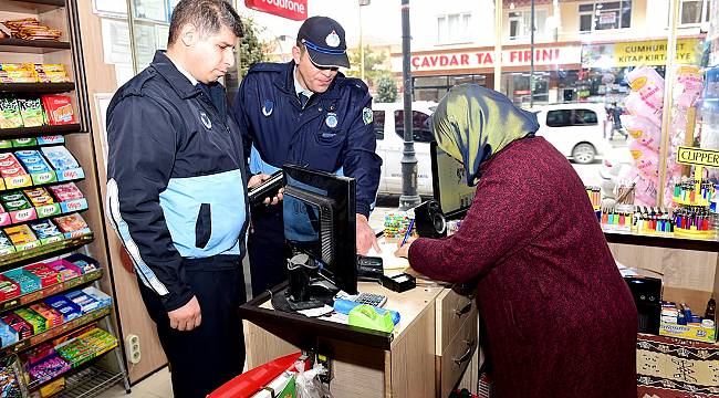 Büyükşehir zabıtasından etiket denetimi