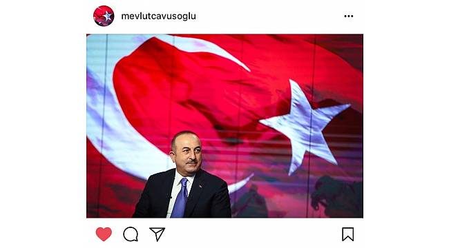 Dışişleri Bakanı Çavuşoğlu'ndan Zeytin Dalı Harekatı'na bayraklı destek