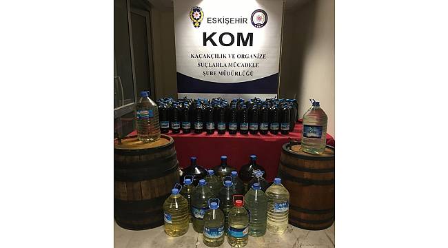 Eskişehir polisinden kaçak içki operasyonu