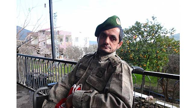 Hatay'da engelli vatandaştan Afrin için 'hazırım' mesajı