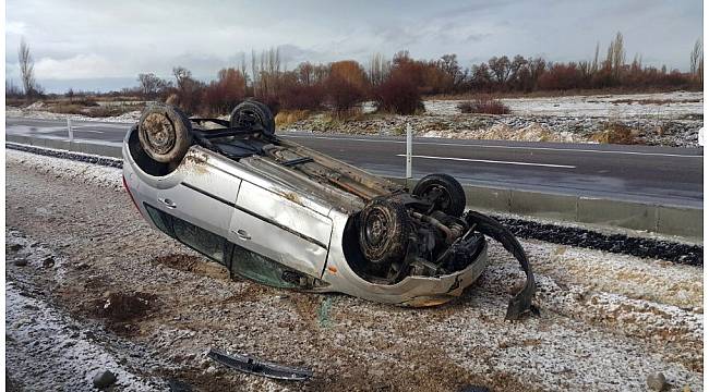 Konya'da otomobil takla attı: 4 yaralı