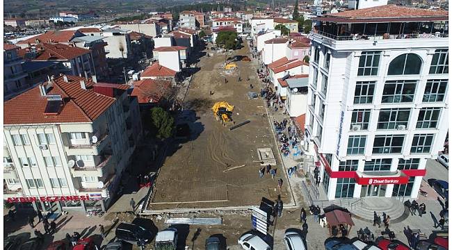 Köprübaşı'nda meydan çalışmaları devam ediyor