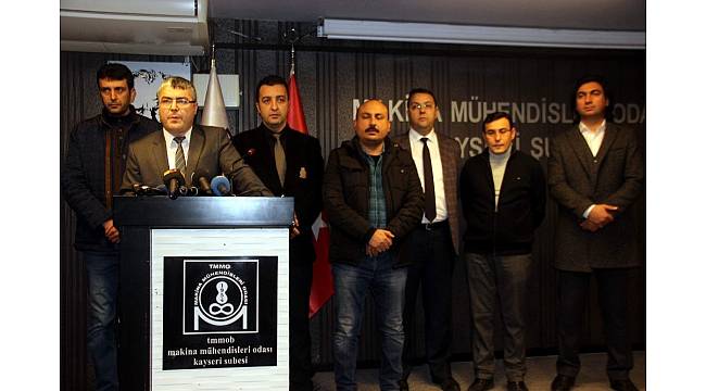 Makine Mühendisleri Odası Kayseri Şubesi'nden TBB ve TMMOB'ye Afrin tepkisi