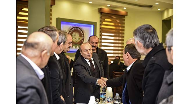 Milletvekili Çelik ve Başkan Arslan, Taşköprü'de muhtarlarla bir araya geldi