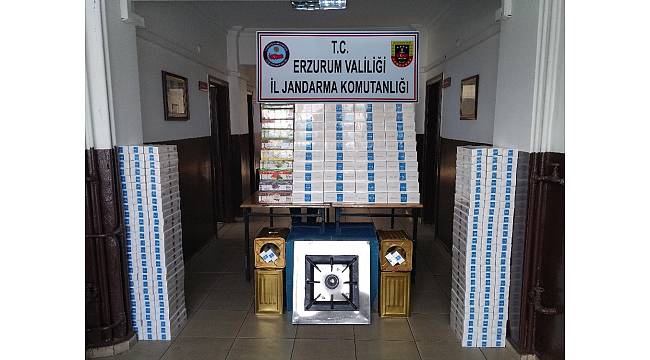 Peynir tenekelerine saklanan 12 bin paket kaçak sigara ele geçirildi