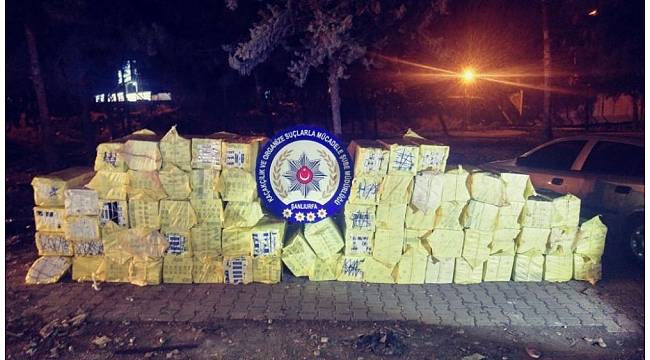 Şanlıurfa'da kaçak sigara operasyonu