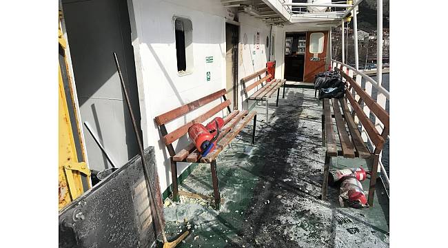 Seyir halindeki gemide yangın