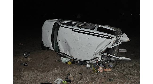Takla atan araçta 8 kişi yaralandı