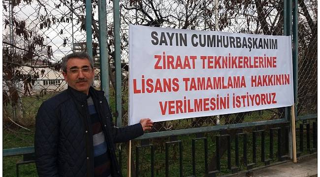 Ziraat teknikerleri lisans tamamlama hakkı istiyor