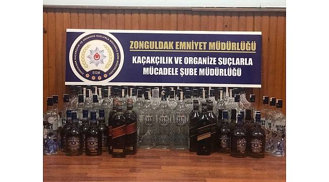 Zonguldak'ta kaçak içki operasyonu; 2 gözaltı