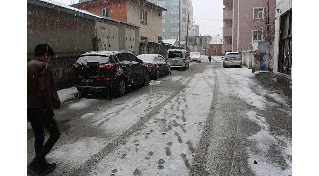 Ağrı'da kar yağışı etkili oluyor