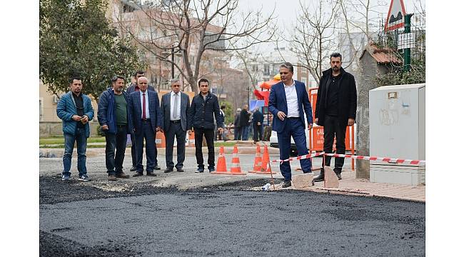 Başkan Uysal, asfaltlama çalışmalarını inceledi