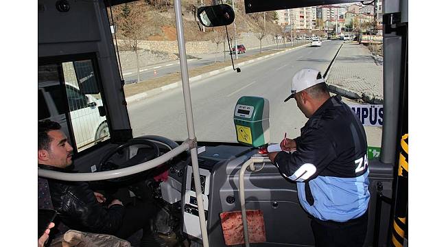 Bitlis'te toplu taşıma araçları denetlendi