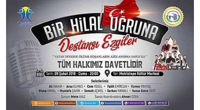 Bozüyük Kent Konseyi'nden "Bir hilal uğruna destansı ezgiler" konseri