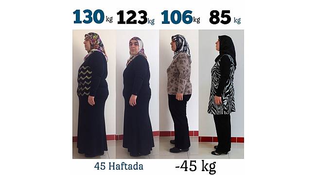 Diyetle 130 kilodan 85'e düştü