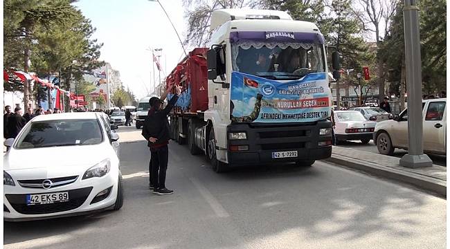 Ereğli Ülkü Ocaklarından Afrin'e yardım tırı gönderildi