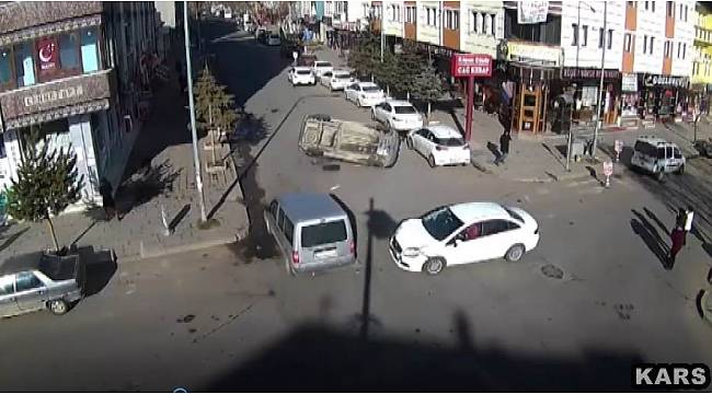 Kars'ta biri ölümlü iki trafik kazası MOBESE'de