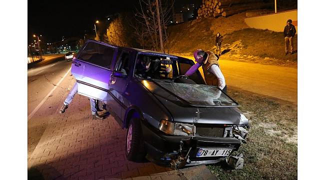 Kaza yapınca aracını bırakıp kaçtı
