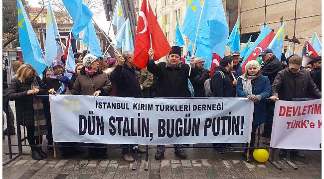 Kırım Tatar Türklerinden Rusya'ya protesto