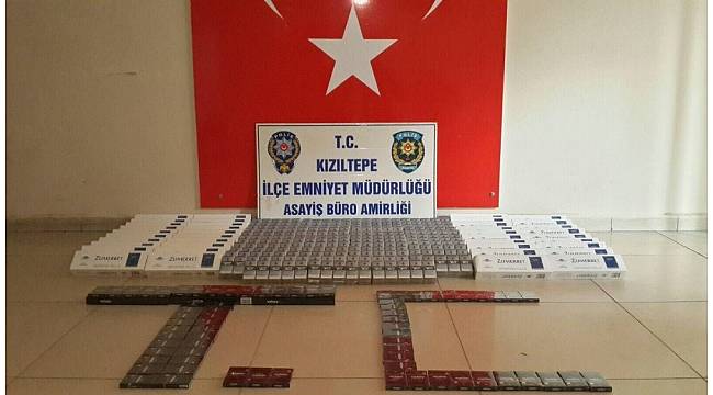 Kızıltepe'de 1070 paket kaçak sigara yakalandı