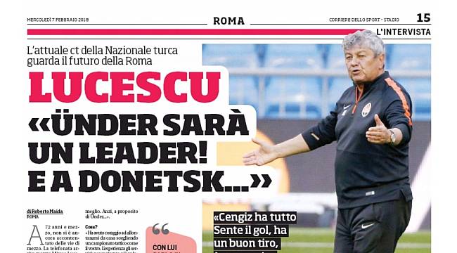 Lucescu: "Cengiz Ünder, Milli Takım'ın vazgeçilmezlerinden olacak"
