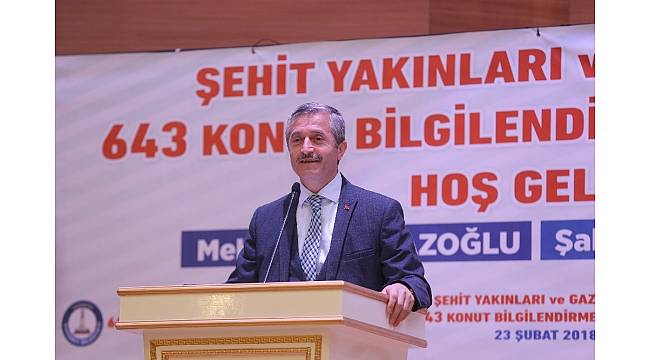 Şehit ailelerini ve gaziler TOKİ konutları hakkında bilgi aldı