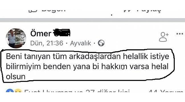 Sosyal medyadan veda etti, göğsünden vurulmuş olarak bulundu