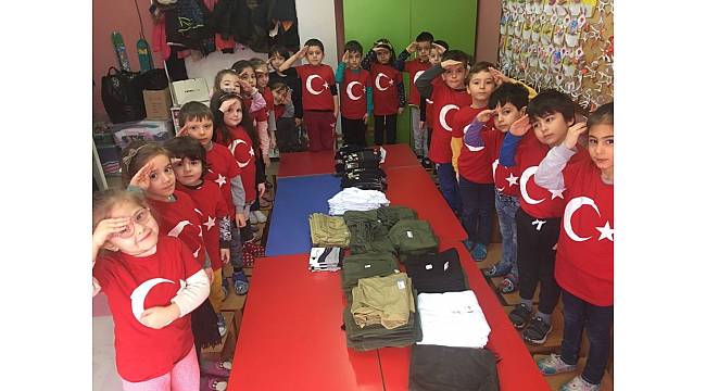 Şükran Öney Anaokulundan asker ağabeylerine destek
