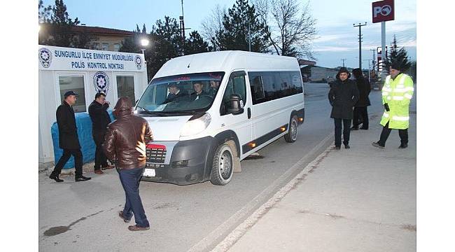 Sungurlu'da okul servisleri denetlendi