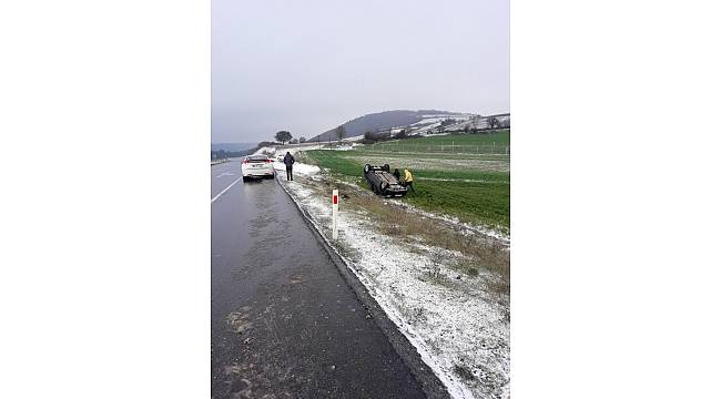 Tekirdağ'da otomobil takla attı: 1 yaralı