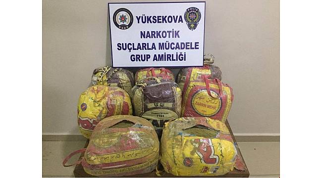 Yüksekova'da 95 kilo esrar ele geçirildi