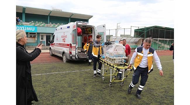 2 günlük bebek helikopter ambulansıyla Ankara'ya sevk edildi