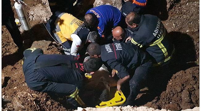 Adıyaman&#39;da alt yapı çalışmasında göçük: 1 ağır yaralı