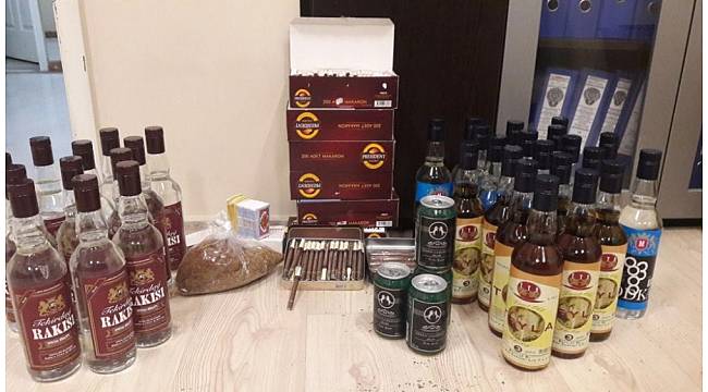 Bolu'da kaçak içki ve sigara deposuna operasyon