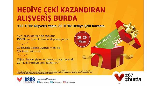 67 Burda AVM hediye çeki ile kazandırmaya devam ediyor