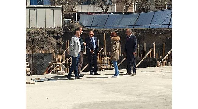 Başkan Köksoy, kapalı otopark inşaat çalışmasını yerinde inceledi