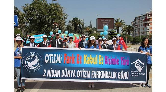 Hatay'da "2 Nisan Dünya Otizm Farkındalık Günü" yürüyüşü