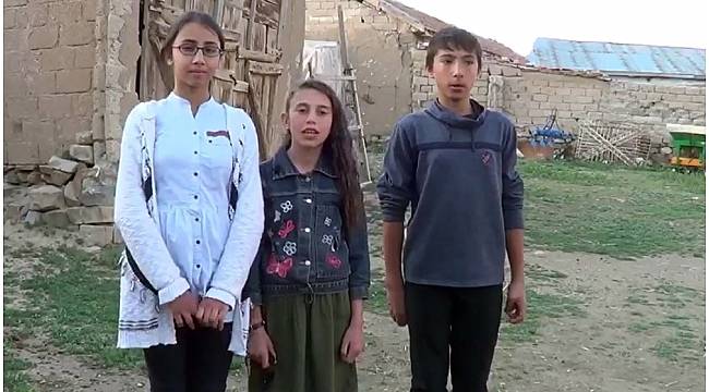 Köylü çocuklar kendi imkanlarıyla kısa film çekti