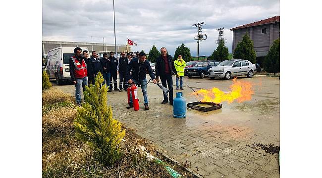 Salihli OSB'de yangın tatbikatı yapıldı