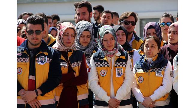 Şehit UMKE personeli için memleketi Erzurum'da tören