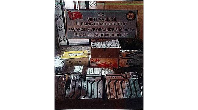 Siirt'te 5 bin 600 paket kaçak sigara ele geçirildi