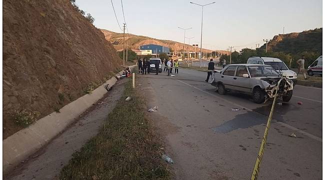 Virajı alamayan otomobil istinat duvarına çarptı: 1 ölü, 1 yaralı