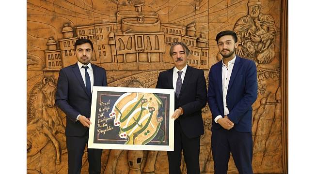 Afgan öğrenciler temsilcisi Rektör Bağlı'yı ziyaret etti