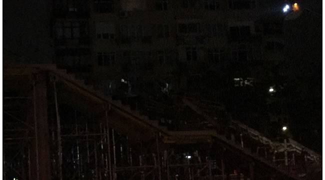Hızlı tren inşaatı alev alev yandı
